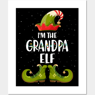 Im The Grandpa Elf Shirt Matching Christmas Family Gift Posters and Art